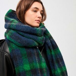 Rachel Comey Aluna wool scarf in navy multi